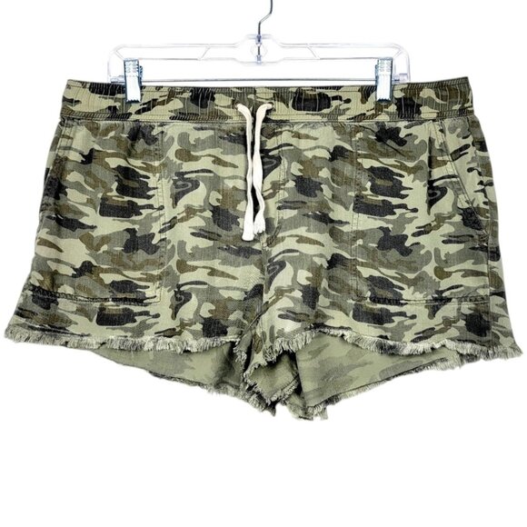 Womens XL Camo Drawstring Pull-On Booty Shorts Lightweight Adjustable Drawstring - Picture 5 of 12